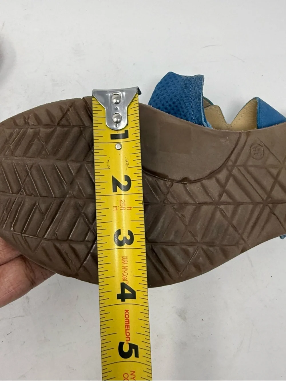 Miz Mooz Leather Ankle-Strap Sandals Fifi Denim Flats Beach Vacay Women’s US 7.5 - Picture 9 of 9